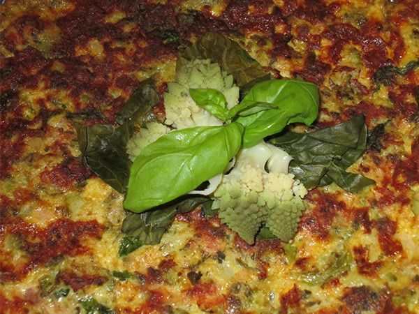 Frittata senza uova con cavolo romano