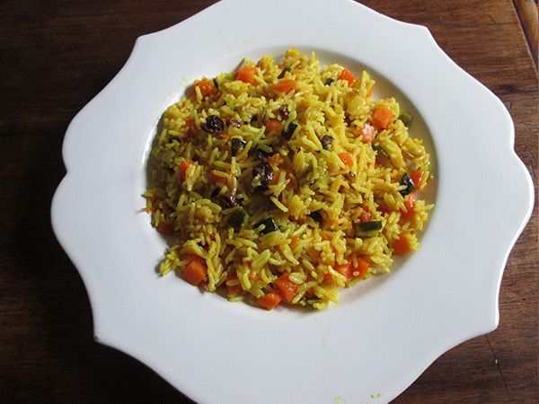 Riso integrale basmati al curry in agrodolce